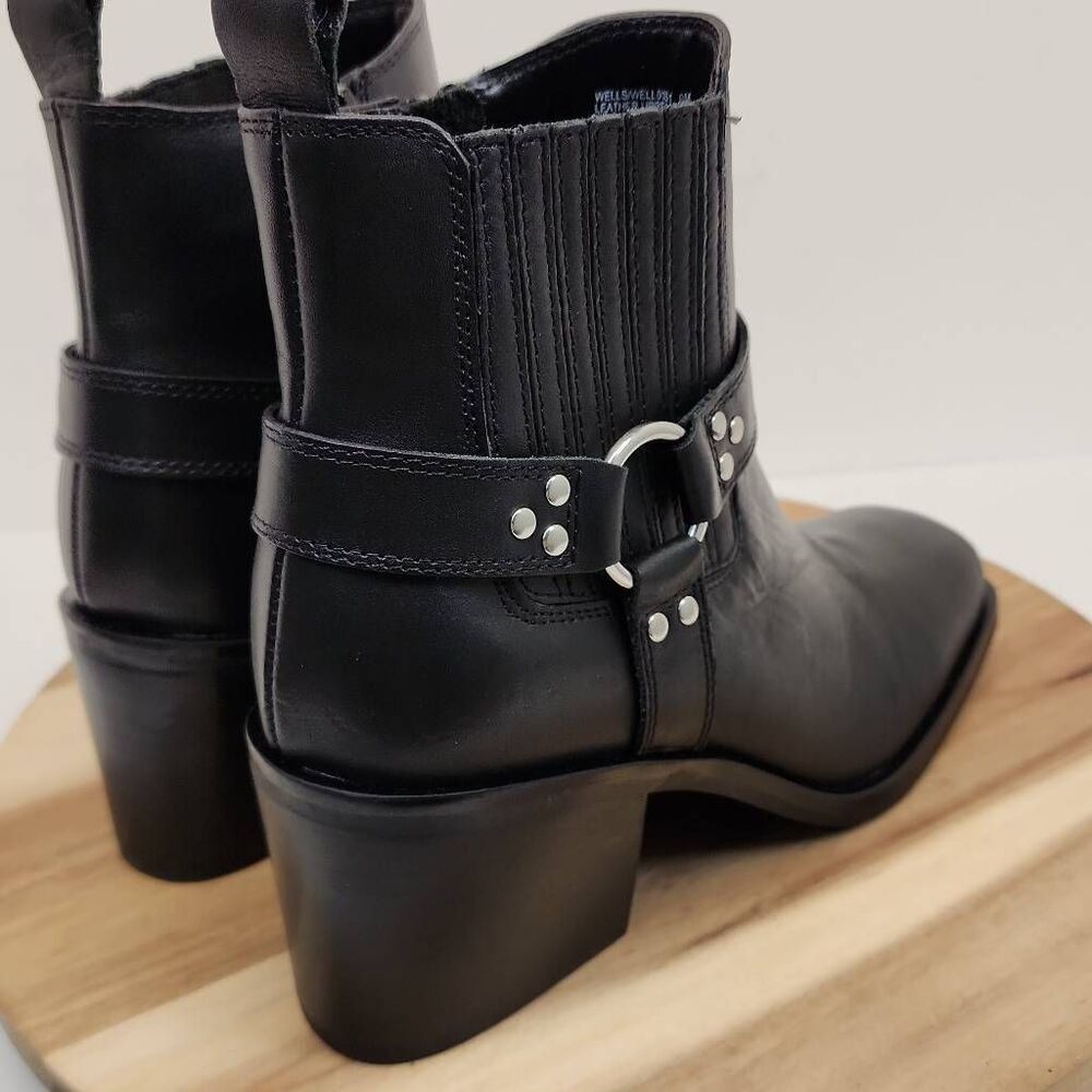 Steve Madden Wells Black Leather Harness Bootie Women's Size 9.5M - Picture 4 of 10